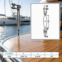 Marine Boat T316 Stainless Steel Toggle and Swageless Turnbuckle, Cable Wire Tensioner for Deck, Dock, Railing - PACK 4