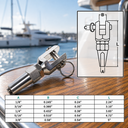 Marine Boat T316 Stainless Steel Swageless Jaw Terminal for Cable Wire Rail, Deck Railing and Marine Wire Rope Fitting - PACK 4