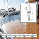 Marine Boat T316 Stainless Steel Swageless Jaw Terminal for Cable Wire Rail, Deck Railing and Marine Wire Rope Fitting - PACK 4
