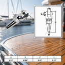 Marine Boat T316 Stainless Steel Swageless Jaw Terminal for Cable Wire Rail, Deck Railing and Marine Wire Rope Fitting - PACK 4