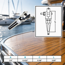 Marine Boat T316 Stainless Steel Swageless Jaw Terminal for Cable Wire Rail, Deck Railing and Marine Wire Rope Fitting - PACK 4