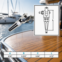 Marine Boat T316 Stainless Steel Swageless Jaw Terminal for Cable Wire Rail, Deck Railing and Marine Wire Rope Fitting - PACK 4