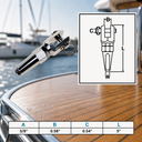 Marine Boat T316 Stainless Steel Swageless Jaw Terminal for Cable Wire Rail, Deck Railing and Marine Wire Rope Fitting - PACK 4