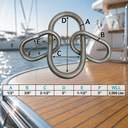 Drop Forged T316 Stainless Steel Master Link for 2 Leg Chain Sling, Marine Grade Lifting Rigging Connector Link - PACK 4