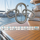 Drop Forged T316 Stainless Steel Master Link for 2 Leg Chain Sling, Marine Grade Lifting Rigging Connector Link - PACK 4