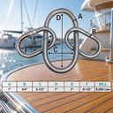 Drop Forged T316 Stainless Steel Master Link for 2 Leg Chain Sling, Marine Grade Lifting Rigging Connector Link - PACK 4
