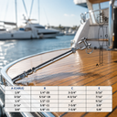 Cable Jaw Swageless Turnbuckle Pipe Turnbuckle, T316 Stainless Steel Wire Rope Tensioner for Marine, Deck, Dock - PACK 4