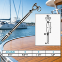 Cable Jaw Swageless Turnbuckle Pipe Turnbuckle, T316 Stainless Steel Wire Rope Tensioner for Marine, Deck, Dock - PACK 4