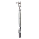 Cable Jaw Swageless Turnbuckle Pipe Turnbuckle, T316 Stainless Steel Wire Rope Tensioner for Marine, Deck, Dock - PACK 4
