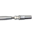 Cable Jaw Swageless Turnbuckle Pipe Turnbuckle, T316 Stainless Steel Wire Rope Tensioner for Marine, Deck, Dock - PACK 4