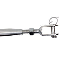 Cable Jaw Swageless Turnbuckle Pipe Turnbuckle, T316 Stainless Steel Wire Rope Tensioner for Marine, Deck, Dock - PACK 4