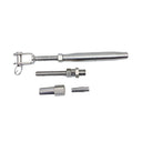 Cable Jaw Swageless Turnbuckle Pipe Turnbuckle, T316 Stainless Steel Wire Rope Tensioner for Marine, Deck, Dock - PACK 4