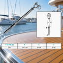 Cable Jaw Swageless Turnbuckle Pipe Turnbuckle, T316 Stainless Steel Wire Rope Tensioner for Marine, Deck, Dock - PACK 4