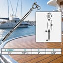 Cable Jaw Swageless Turnbuckle Pipe Turnbuckle, T316 Stainless Steel Wire Rope Tensioner for Marine, Deck, Dock - PACK 4