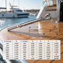Marine T316 Stainless Steel Cable Jaw and Swage Stud Thread Turnbuckle, Wire Rope Tensioner for Deck, Dock, Boat - PACK 4