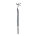 Marine T316 Stainless Steel Cable Jaw and Swage Stud Thread Turnbuckle, Wire Rope Tensioner for Deck, Dock, Boat - PACK 4