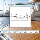 Marine T316 Stainless Steel Cable Jaw and Swage Stud Thread Turnbuckle, Wire Rope Tensioner for Deck, Dock, Boat - PACK 4