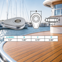 Marine T316 Stainless Steel Solid Wire Rope Thimble, Precision Cast Solid Thimble for Cable, Rigging, Boat, and Dock Hardware