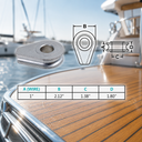Marine T316 Stainless Steel Solid Wire Rope Thimble, Precision Cast Solid Thimble for Cable, Rigging, Boat, and Dock Hardware