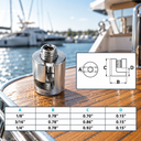 Adjustable T316 Stainless Steel Cross Cable Clip Clamp, Railing Wire Cable Rope Clamp for Deck - PACK 10