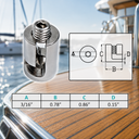 Adjustable T316 Stainless Steel Cross Cable Clip Clamp, Railing Wire Cable Rope Clamp for Deck - PACK 10