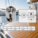 Adjustable T316 Stainless Steel Cross Cable Clip Clamp, Railing Wire Cable Rope Clamp for Deck - PACK 10