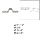 T316 Stainless Steel Deck Loop Pad Eye, Top Eye Strap Tie Down Anchor for Kayak, Boat, Marine - PACK 4