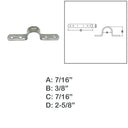 T316 Stainless Steel Deck Loop Pad Eye, Top Eye Strap Tie Down Anchor for Kayak, Boat, Marine - PACK 4