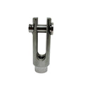 Left Handed Threaded Yoke End, T316 Stainless Steel Marine Fork Terminal for Rigging, Cable, Rod - PACK 4