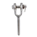 Drop Forged Stainless Steel Turnbuckle Jaw with Right Hand Thread, Marine Rigging Jaw End Fitting for Cable, Chain - PACK 4