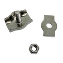 T304 Stainless Steel Simplex Single Bolt Wire Rope Clips, Cable Clamp for Wire Cable, Railing - PACK 4