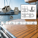 T304 Stainless Steel Simplex Single Bolt Wire Rope Clips, Cable Clamp for Wire Cable, Railing - PACK 4