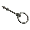 Marine T304 Stainless Steel Ring Eye Bolt with Shoulder, Ring Diameter Eye Bolt for Boat, Dock, Deck - PACK 4