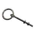 Marine T304 Stainless Steel Ring Eye Bolt with Shoulder, Ring Diameter Eye Bolt for Boat, Dock, Deck - PACK 4