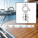 Marine T304 Stainless Steel Ring Eye Bolt with Shoulder, Ring Diameter Eye Bolt for Boat, Dock, Deck - PACK 4