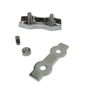 T304 Stainless Steel Duplex 2-Post Cable Wire Clamp, Wire Rope Clip Cable Clamp for Railing, Rigging - PACK 4