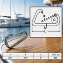 Marine T316 Stainless Steel Spring Clip with WLL, Rigging Lift Link Clip for Rope, Chain, Cable - PACK 4
