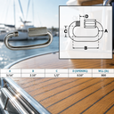 Marine T316 Stainless Steel Long Quick Link, Connect Link Chain Connector for Rope, Chain, Cable, Rigging - PACK 4