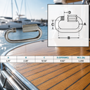 Marine T316 Stainless Steel Long Quick Link, Connect Link Chain Connector for Rope, Chain, Cable, Rigging - PACK 4