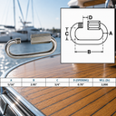 Marine T316 Stainless Steel Long Quick Link, Connect Link Chain Connector for Rope, Chain, Cable, Rigging - PACK 4