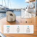 Marine T316 Stainless Steel 30 Degree Countersunk Angle Washer, Cable Railing Washer for Deck, Stair - PACK 4