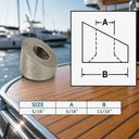 Marine T316 Stainless Steel 30 Degree Countersunk Angle Washer, Cable Railing Washer for Deck, Stair - PACK 4