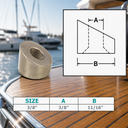 Marine T316 Stainless Steel 30 Degree Countersunk Angle Washer, Cable Railing Washer for Deck, Stair - PACK 4