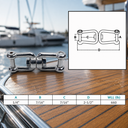 T316 Stainless Steel Jaw Jaw Swivel Anchor Connector with Flush Pin, Marine Boat Anchor Chain Connector - PACK 4