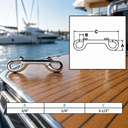 T316 Stainless Steel Marine Boat Double Bolt Snap, Double Sided Trigger Snap Hook for Rope, Chain, Cable, and Rigging - PACK 4
