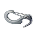 T316 Stainless Steel Open End Spring Snap Tack Hook, Marine Sail Snap Hook for Rope, Line, Rigging - PACK 4