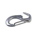 T316 Stainless Steel Open End Spring Snap Tack Hook, Marine Sail Snap Hook for Rope, Line, Rigging - PACK 4