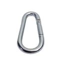Marine Boat T316 Stainless Steel Pear Shape Snap Hook, Carabiner Connector for Rope, Chain, Cable, Rigging - PACK 4