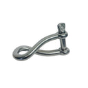T316 Stainless Steel Twisted Shackle with Screw Pin, Marine Grade Rigging Shackle for Boat, Dock, Rope, Chain - PACK 4