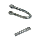 T316 Stainless Steel Twisted Shackle with Screw Pin, Marine Grade Rigging Shackle for Boat, Dock, Rope, Chain - PACK 4